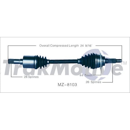 Surtrack Axle Cv Axle Shaft, Mz-8103 MZ-8103